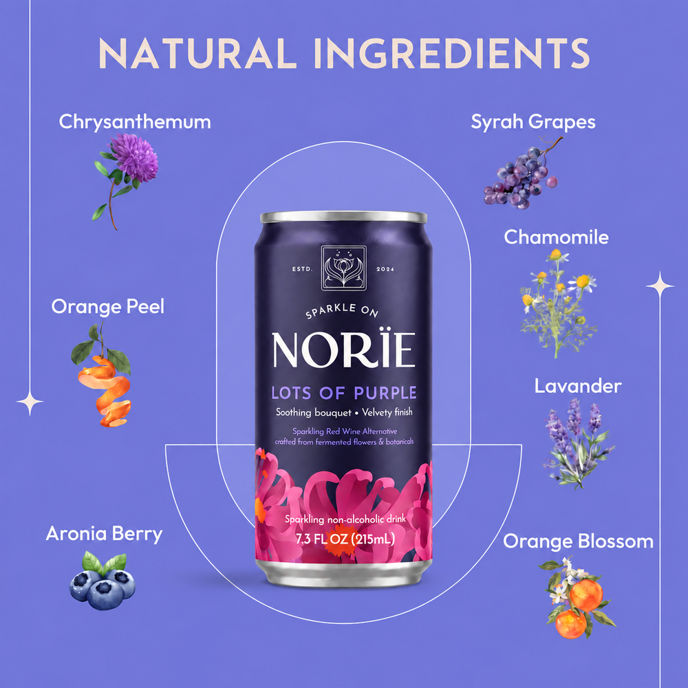 Lots of Purple can and selected botanical ingredients.